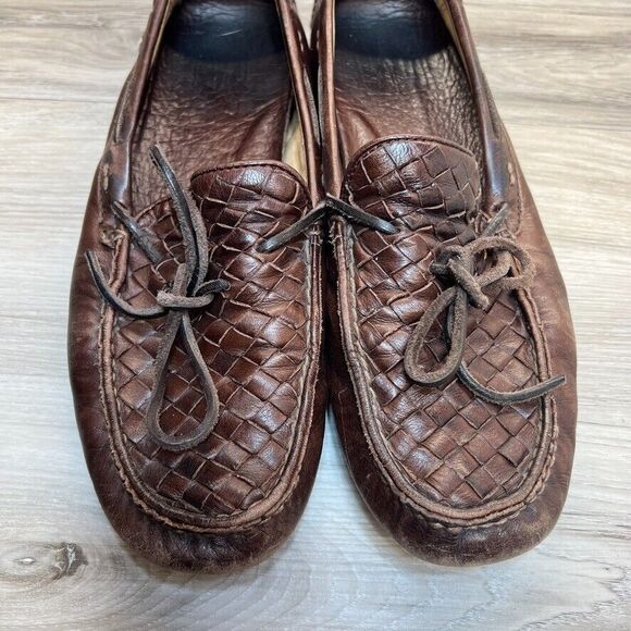 Frye West Woven Driver Mens Size 8.5 Brown Casual Slip On Driving Shoes Loafers - Picture 6 of 10